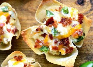 Jalapeno Popper Wonton Cups