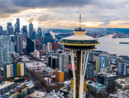 The space needle in Seattle