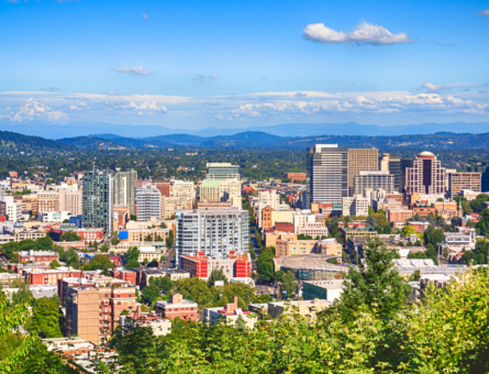 an Aerial shot of Portland